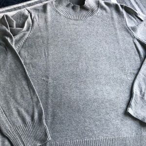 Mock Neck Grey Sweater
